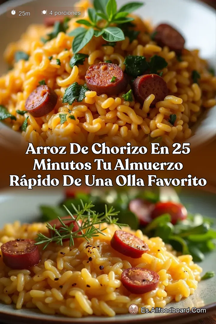 Arroz de Chorizo en 25 Minutos Tu Almuerzo R&aacute;pido de Una Olla Favorito
