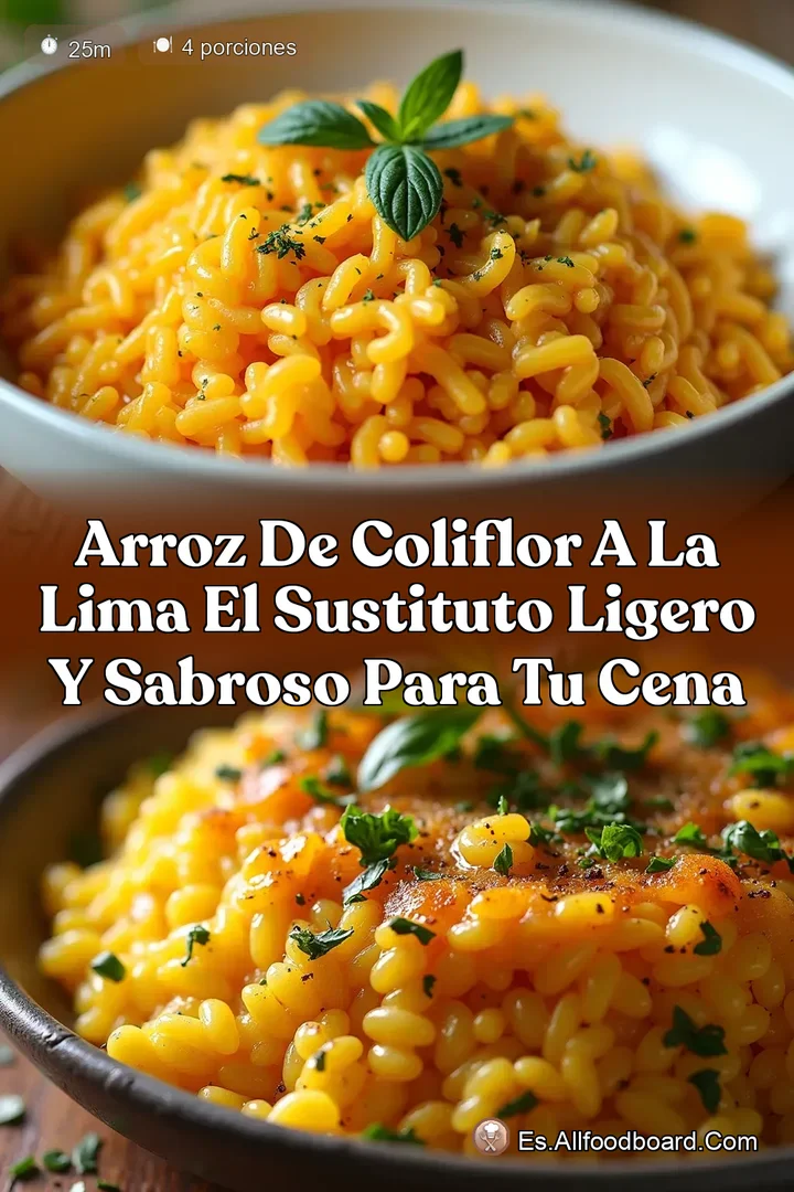 Arroz de Coliflor a la Lima El Sustituto Ligero y Sabroso para tu Cena