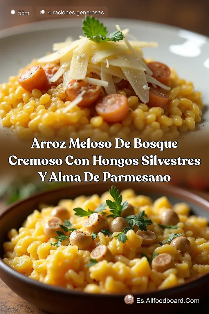 Arroz Meloso de Bosque Cremoso con Hongos Silvestres y Alma de Parmesano