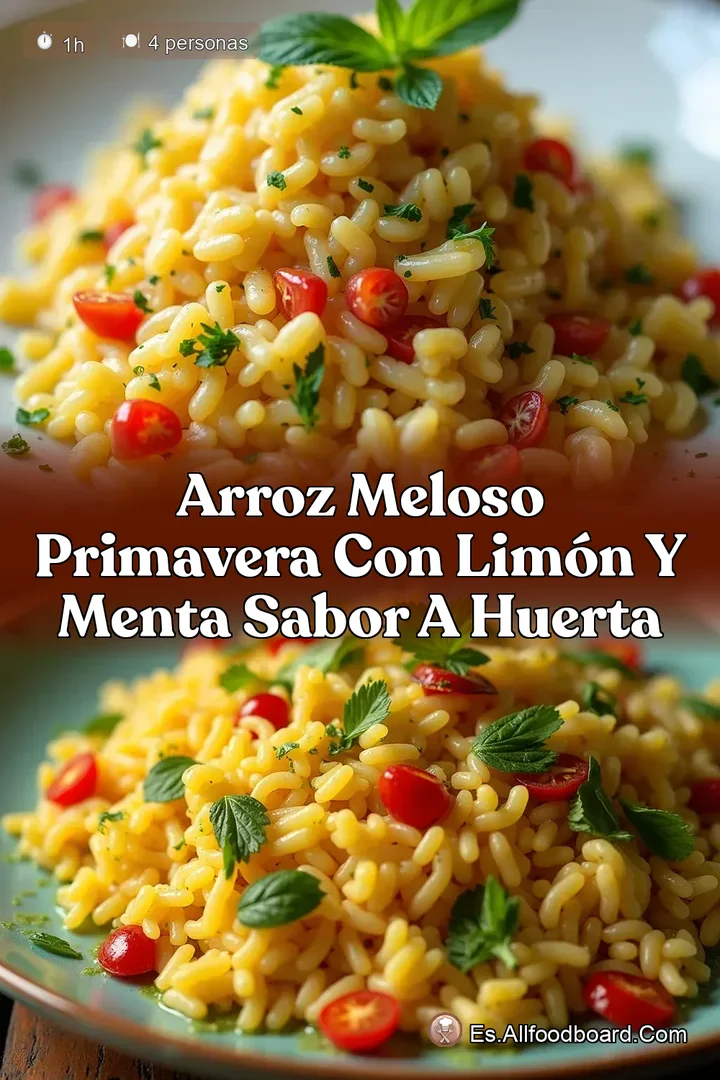 Arroz Meloso Primavera con Lim&oacute;n y Menta Sabor a Huerta