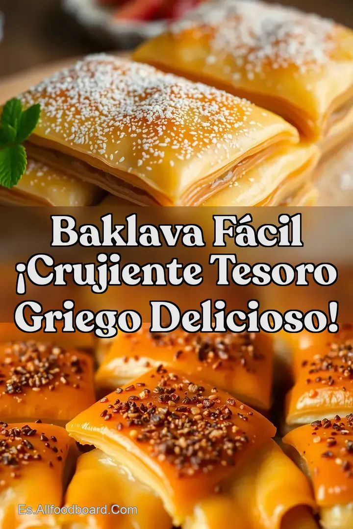 Baklava F&Aacute;CIL &iexcl;Crujiente Tesoro Griego Delicioso!