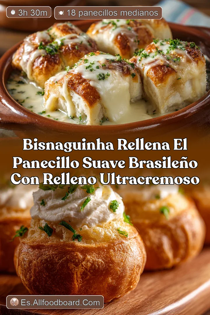 Bisnaguinha Rellena El Panecillo Suave Brasile&ntilde;o con Relleno UltraCremoso
