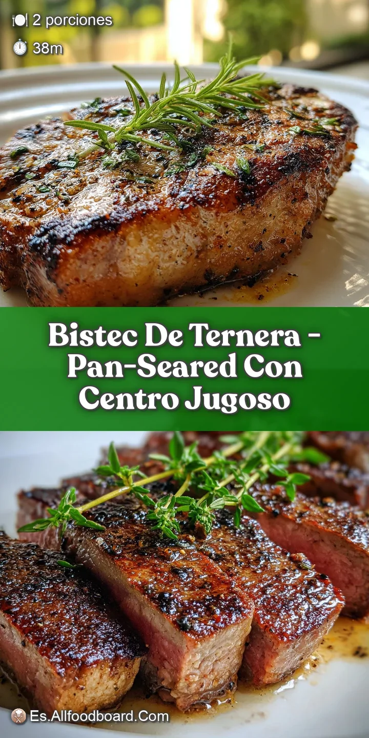 Close-up reveals the velvety texture of a perfectly pan-seared steak's pink center. The deeply browned crust whispers of s...