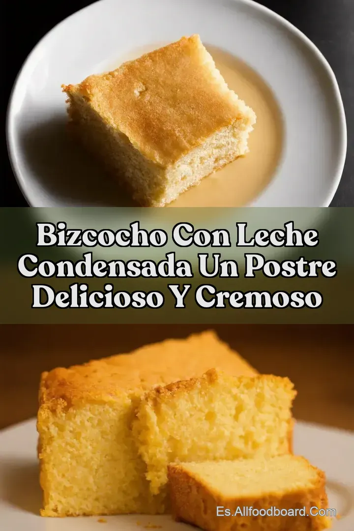 Bizcocho con Leche Condensada Un Postre Delicioso Y Cremoso
