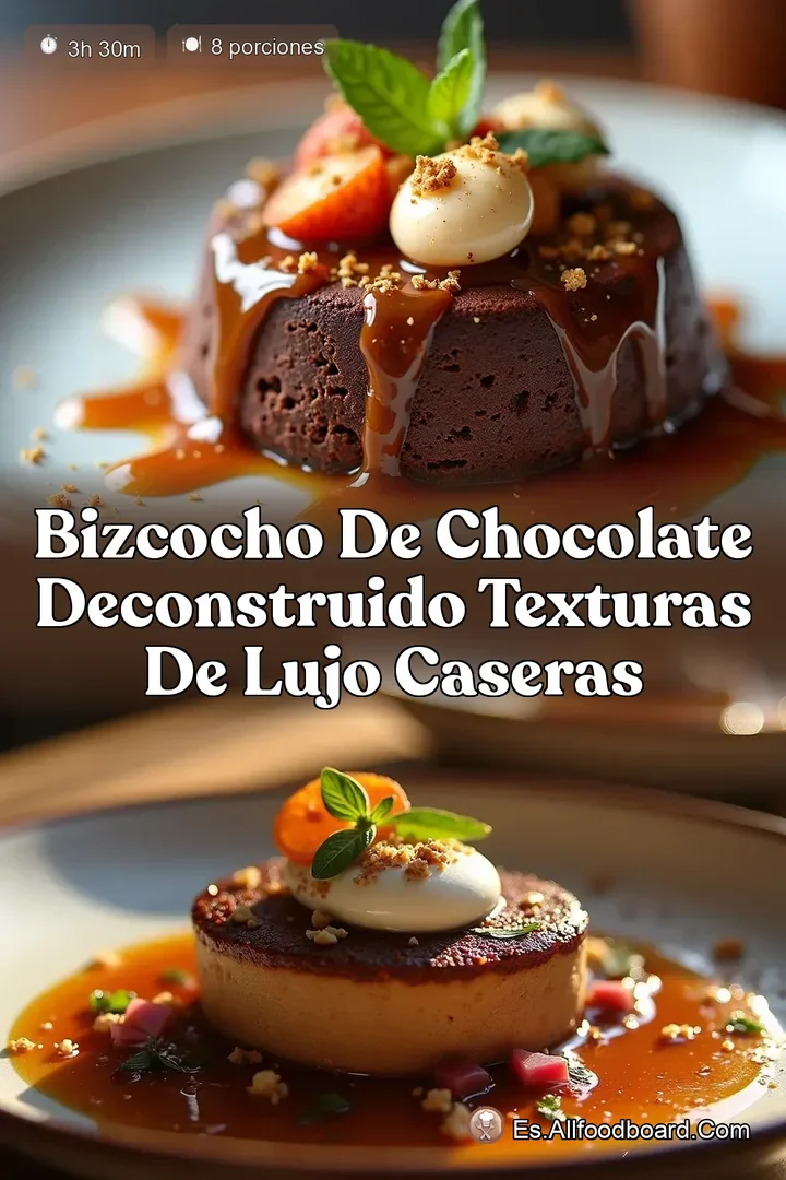Bizcocho de Chocolate Deconstruido Texturas de Lujo Caseras