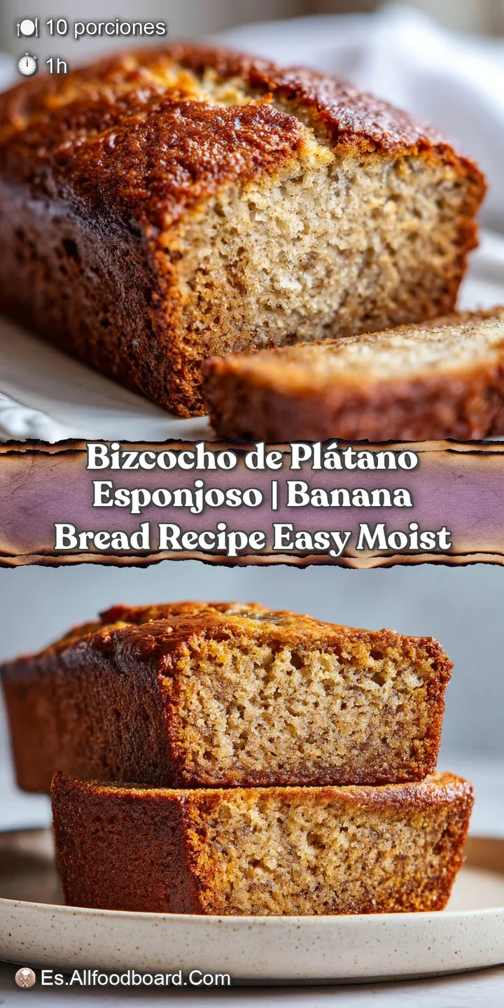 Close-up of a slice of banana bread. See the moist, golden crumb and caramelized edges. Hints of cinnamon and sweet banana...