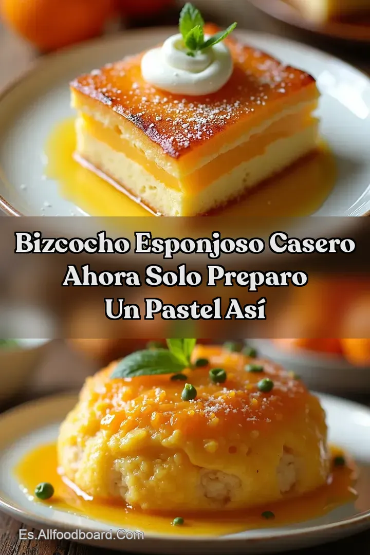 Bizcocho Esponjoso Casero Ahora solo preparo un pastel as&iacute;