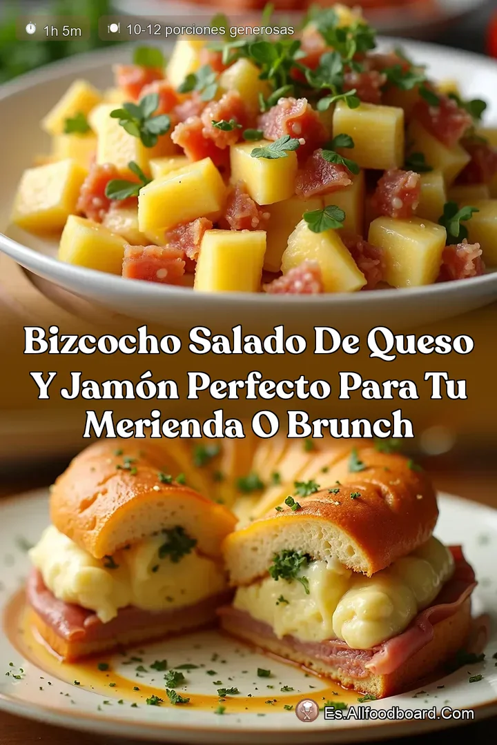 Bizcocho Salado de Queso y Jam&oacute;n Perfecto para tu Merienda o Brunch