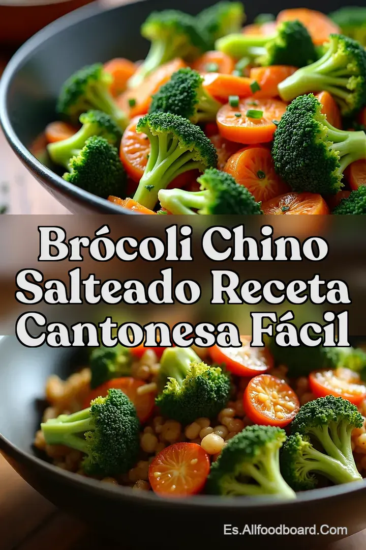 Br&oacute;coli Chino Salteado Receta Cantonesa F&aacute;cil