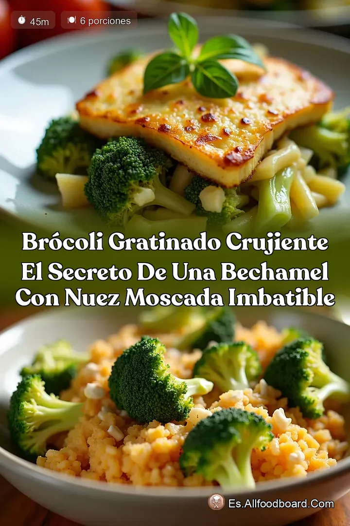 Br&oacute;coli Gratinado Crujiente El Secreto de una Bechamel con Nuez Moscada Imbatible
