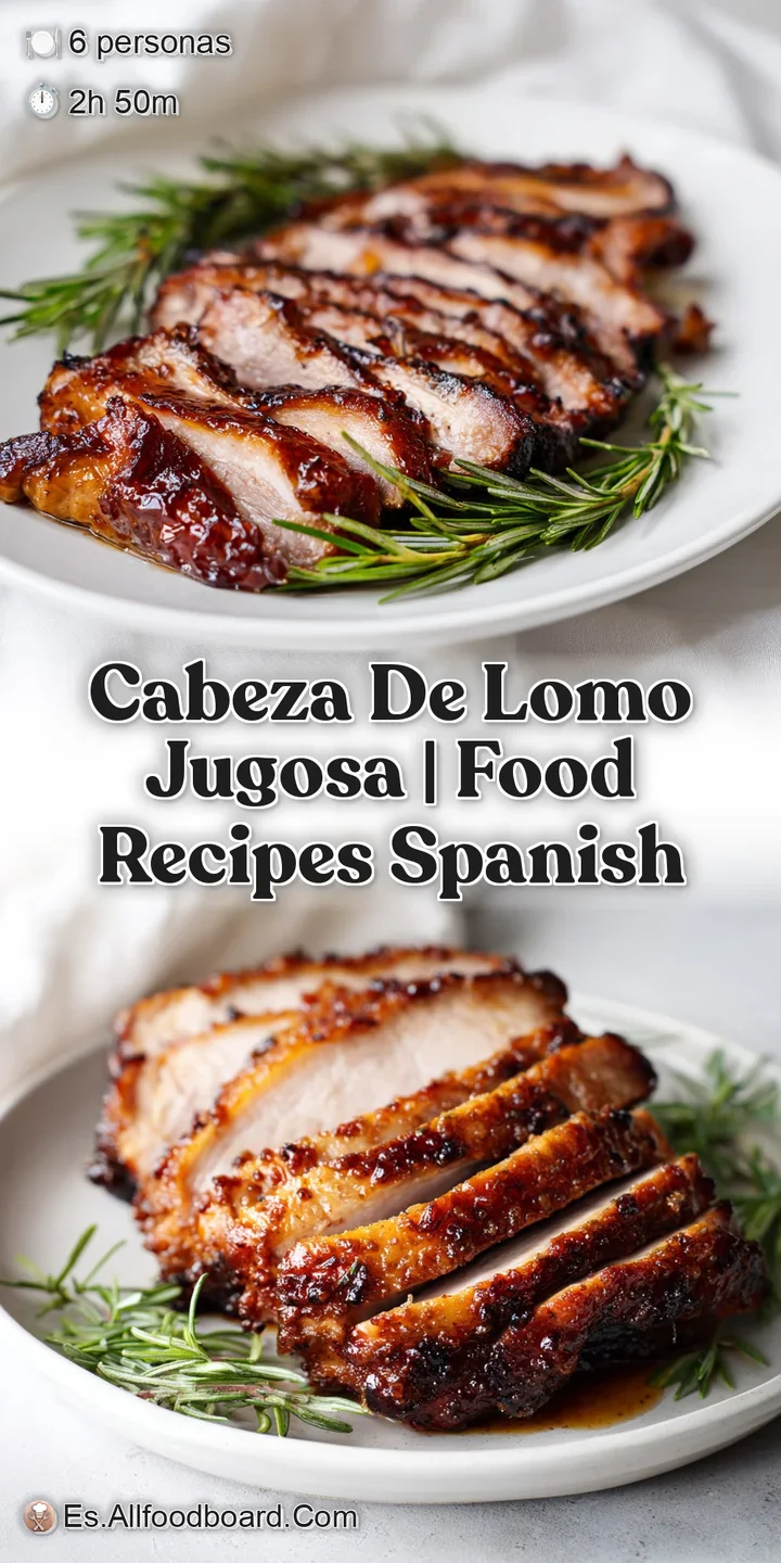 Primer plano de carne jugosa al horno, mostrando fibras tiernas y una superficie caramelizada color miel brillante.