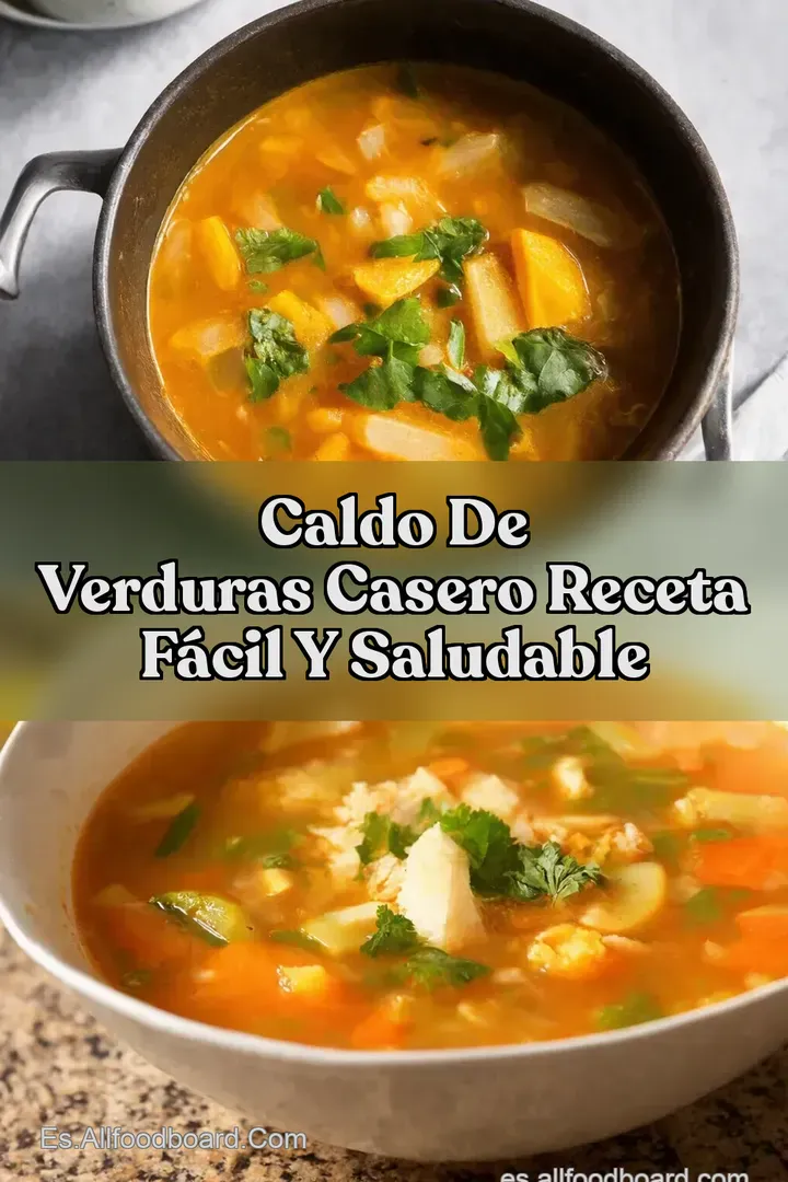 Caldo de Verduras Casero Receta F&aacute;cil y Saludable