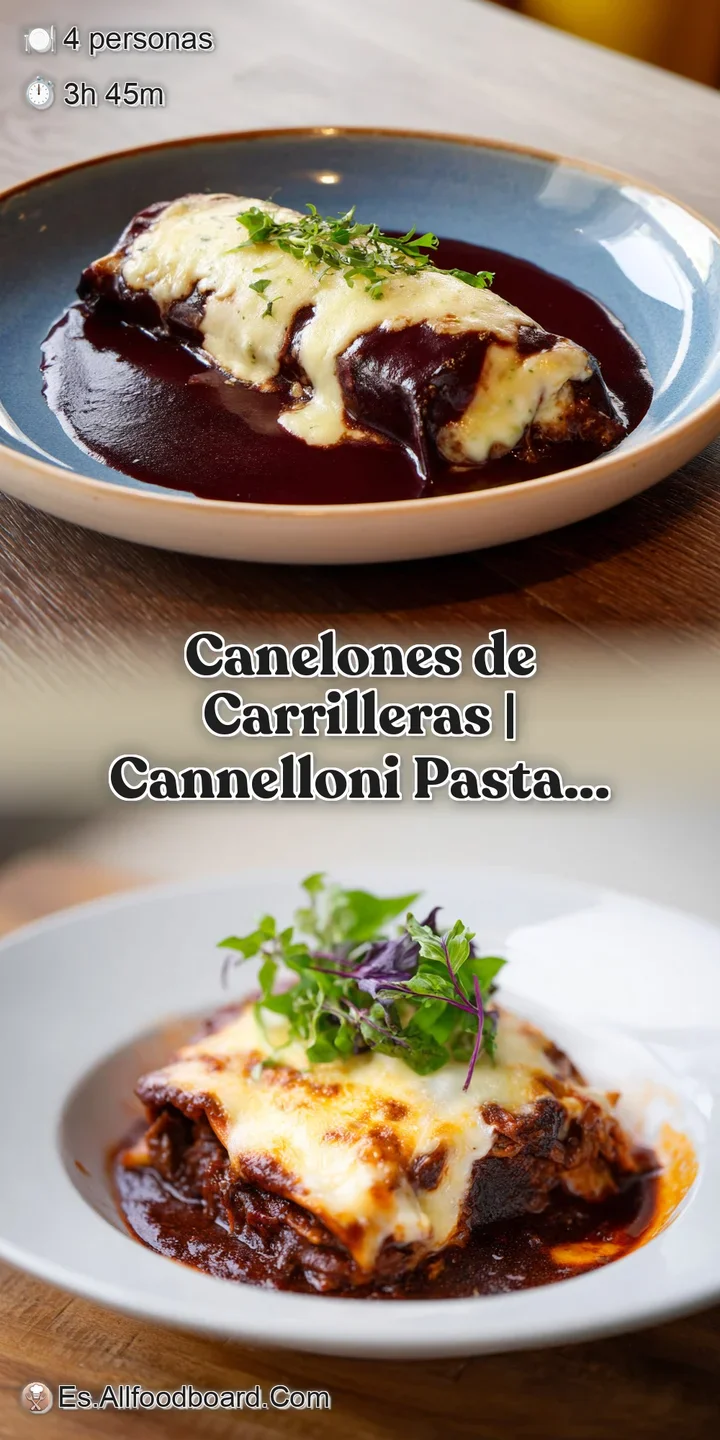 Primer plano detallado del queso fundido burbujeante sobre una salsa densa y brillante de color marr&oacute;n rojizo.
