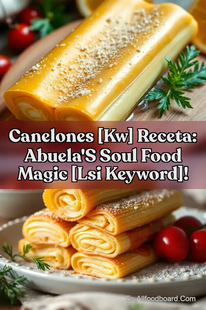 Canelones [kw] Receta: Abuela s Soul Food Magic [LSI keyword]!