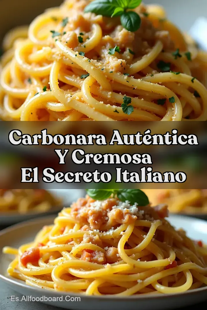 Carbonara Aut&eacute;ntica y Cremosa El Secreto Italiano