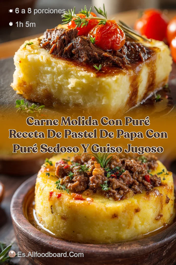 Carne molida con pur&eacute; Receta de Pastel de Papa con pur&eacute; sedoso y guiso jugoso