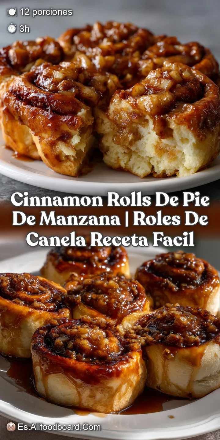 Cinnamon Rolls De Pie De Manzana | Roles De Canela Receta Facil