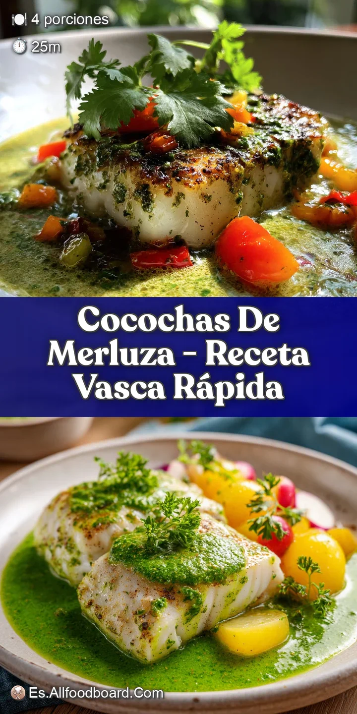 Close-up reveals the shimmering, gelatinous texture of the cocochas, promising a rich, savory flavor. Sauce is creamy and ...