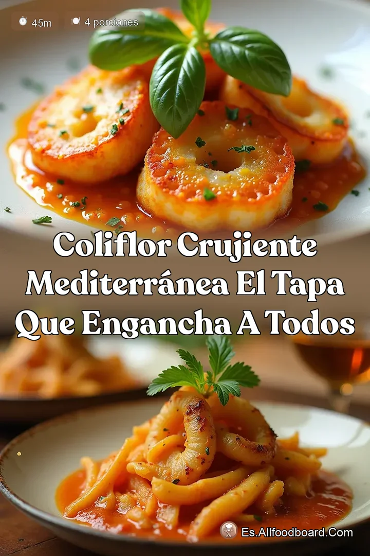 Coliflor Crujiente Mediterr&aacute;nea El Tapa que Engancha a Todos