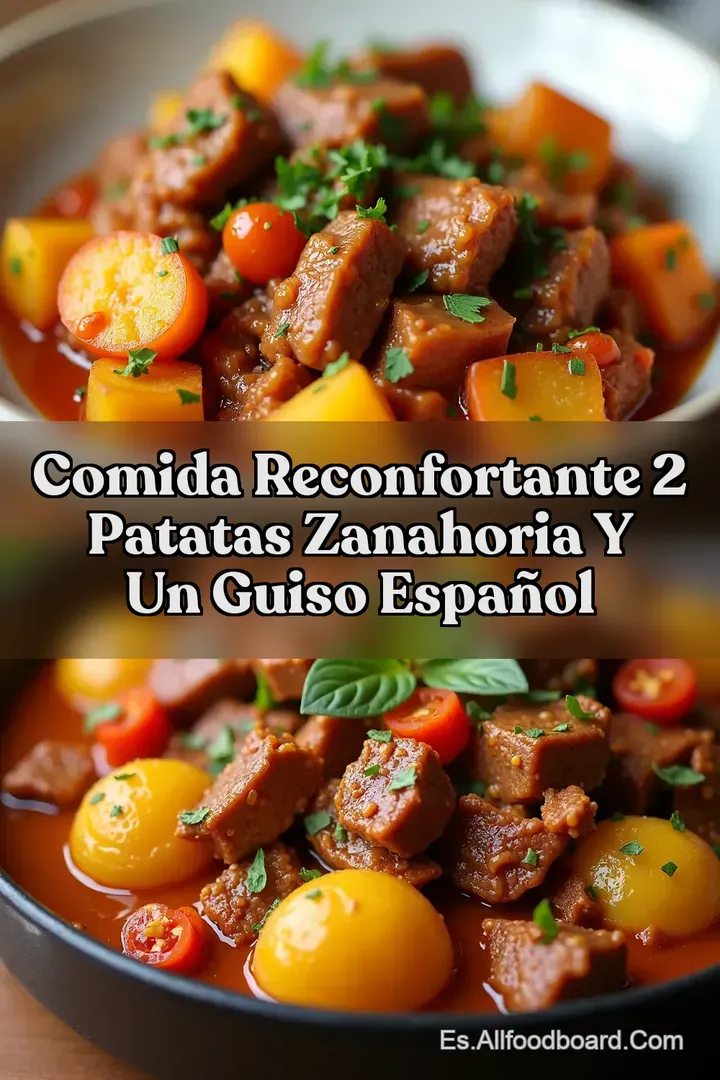 Comida Reconfortante 2 Patatas Zanahoria y un Guiso Espa&ntilde;ol