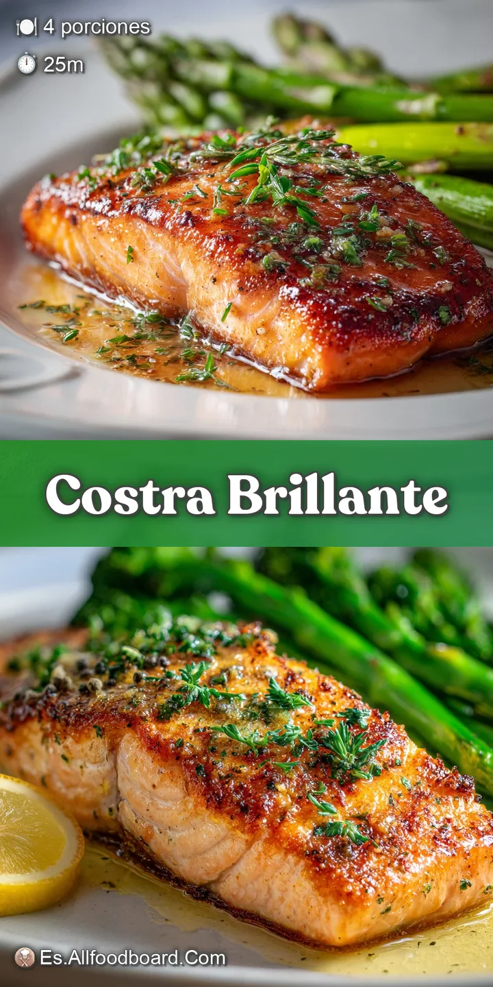 Close-up capturing the moist, tender texture of baked salmon with a glistening lemon-herb crust, showcasing its appetizing...