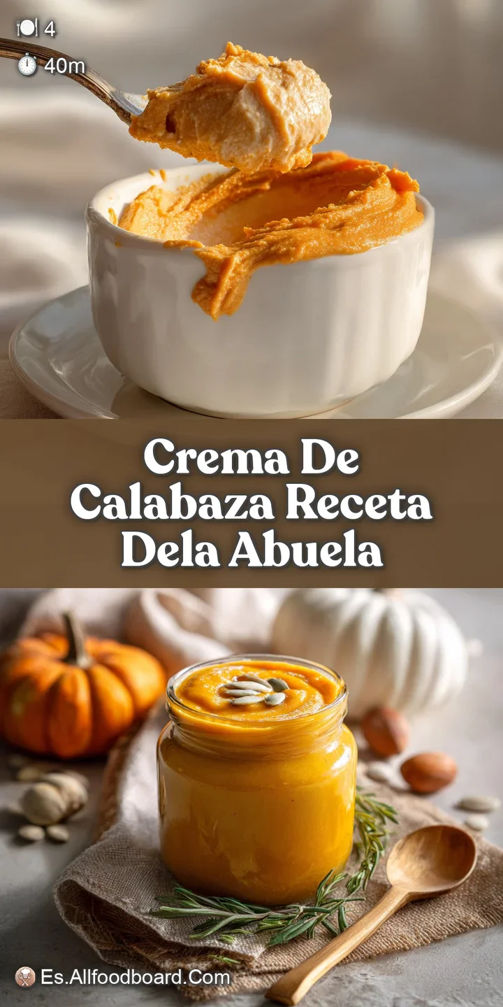 Close-up of velvety smooth pumpkin soup. Rich orange hue with a glossy sheen. Cream artfully swirled on top, promising a d...