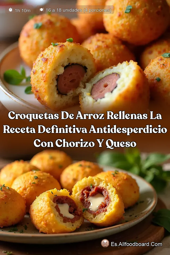 Croquetas de Arroz Rellenas La Receta Definitiva Antidesperdicio con Chorizo y Queso