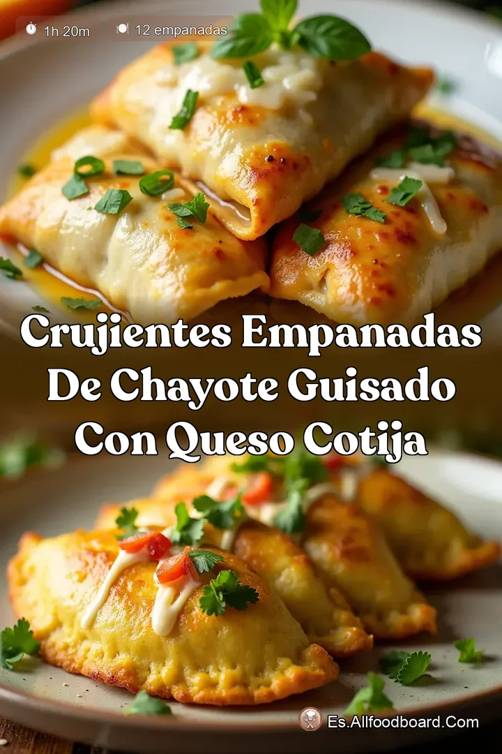 Crujientes Empanadas de Chayote Guisado con Queso Cotija