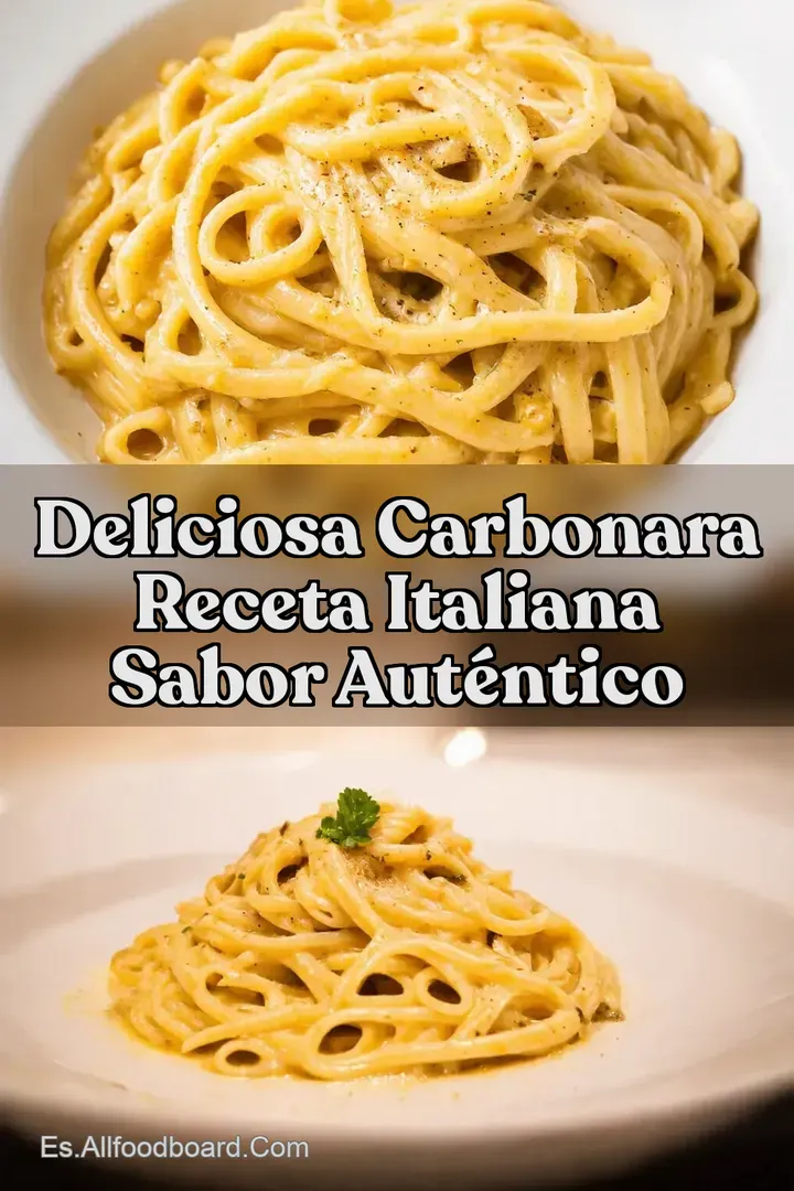 Deliciosa Carbonara Receta Italiana Sabor Aut&eacute;ntico