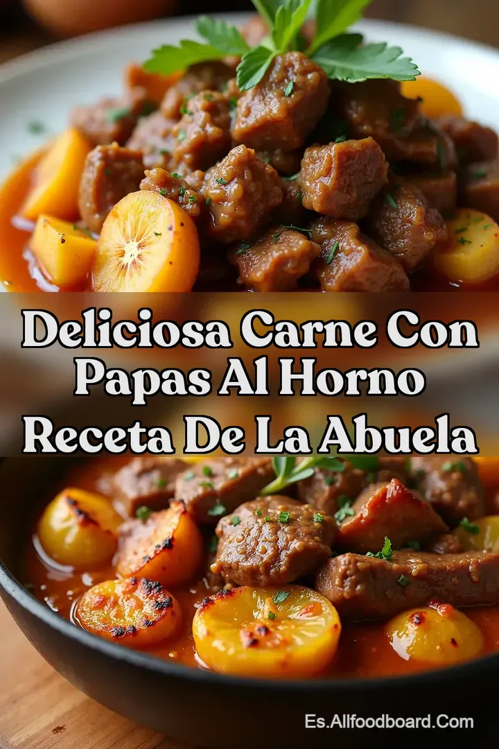 Deliciosa Carne Con Papas al Horno Receta de la Abuela