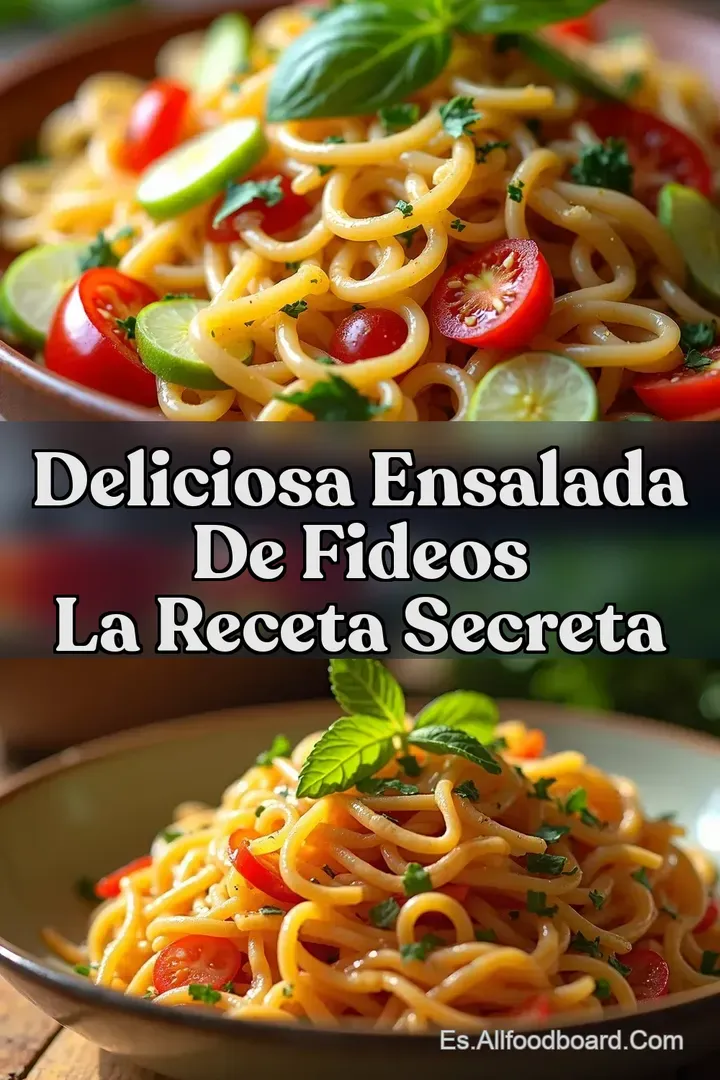Deliciosa ENSALADA DE FIDEOS La Receta Secreta