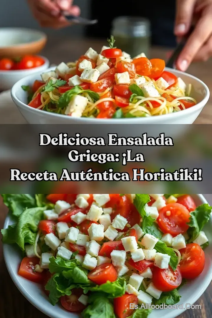 Deliciosa Ensalada Griega: &iexcl;La Receta Aut&eacute;ntica Horiatiki!