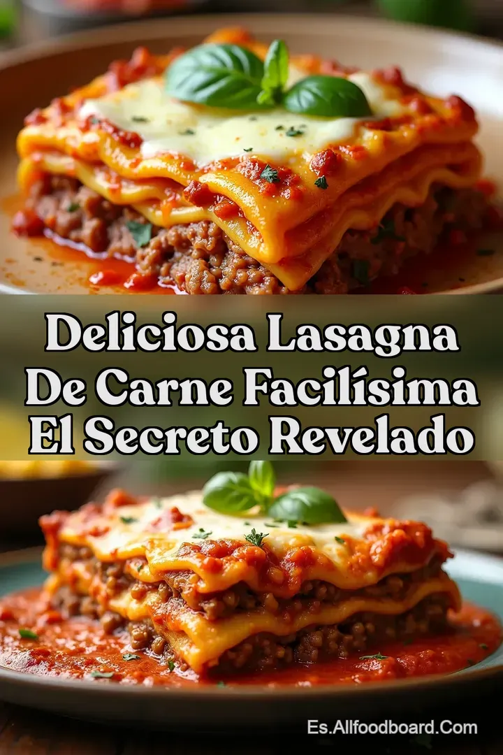 Deliciosa Lasagna de Carne Facil&iacute;sima El Secreto Revelado