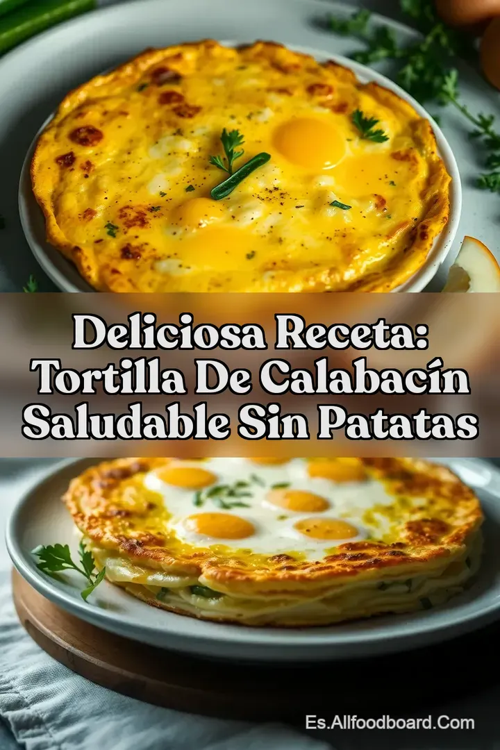 Deliciosa Receta: Tortilla de Calabac&iacute;n Saludable Sin Patatas