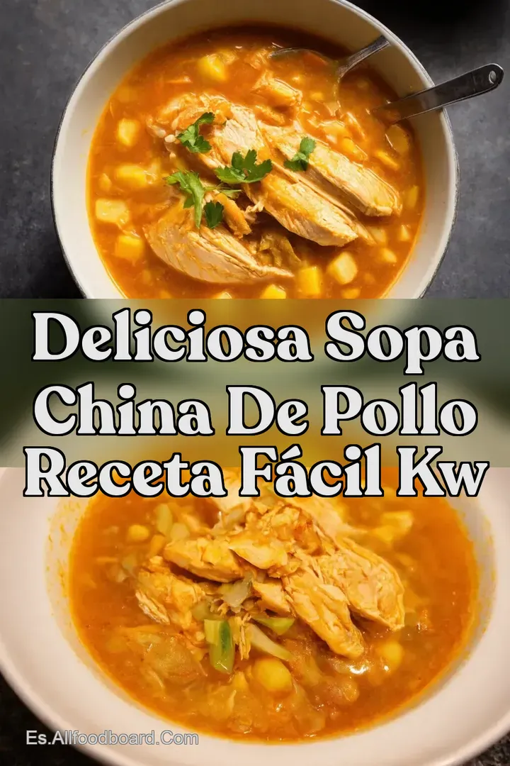 Deliciosa Sopa China de Pollo Receta F&Aacute;CIL kw