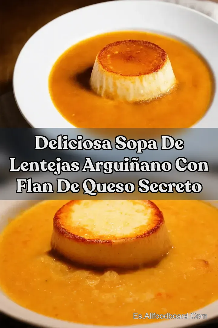 Deliciosa Sopa de Lentejas Argui&ntilde;ano Con Flan de Queso Secreto