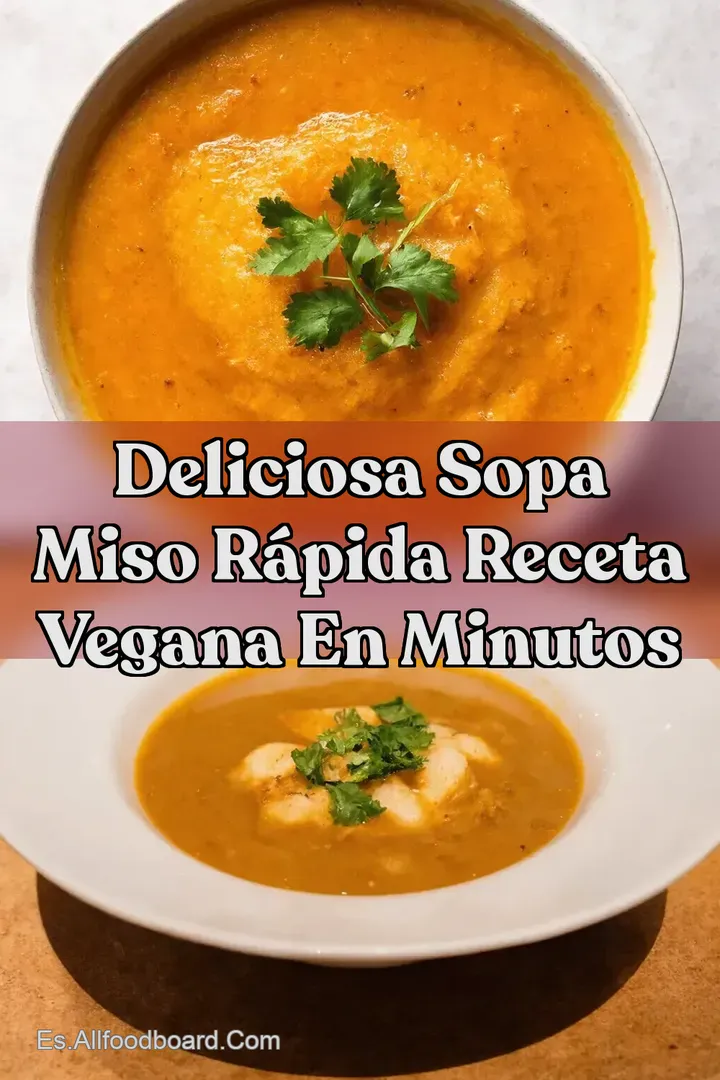 Deliciosa Sopa Miso R&aacute;pida Receta Vegana en Minutos