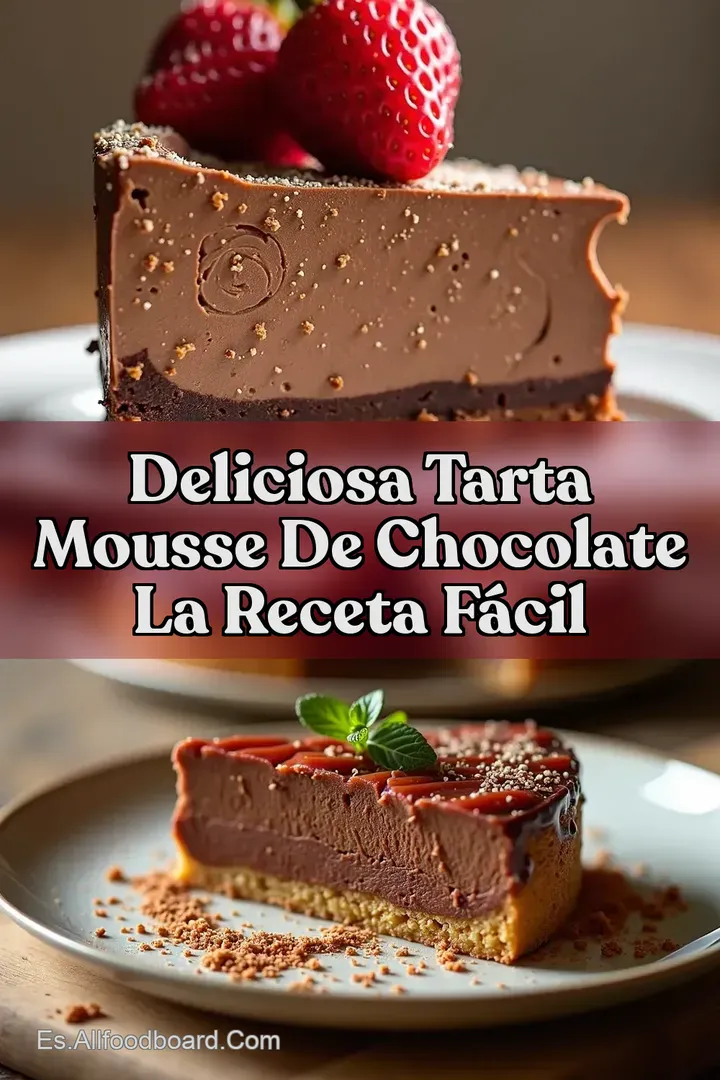 Deliciosa TARTA MOUSSE DE CHOCOLATE La Receta F&aacute;cil