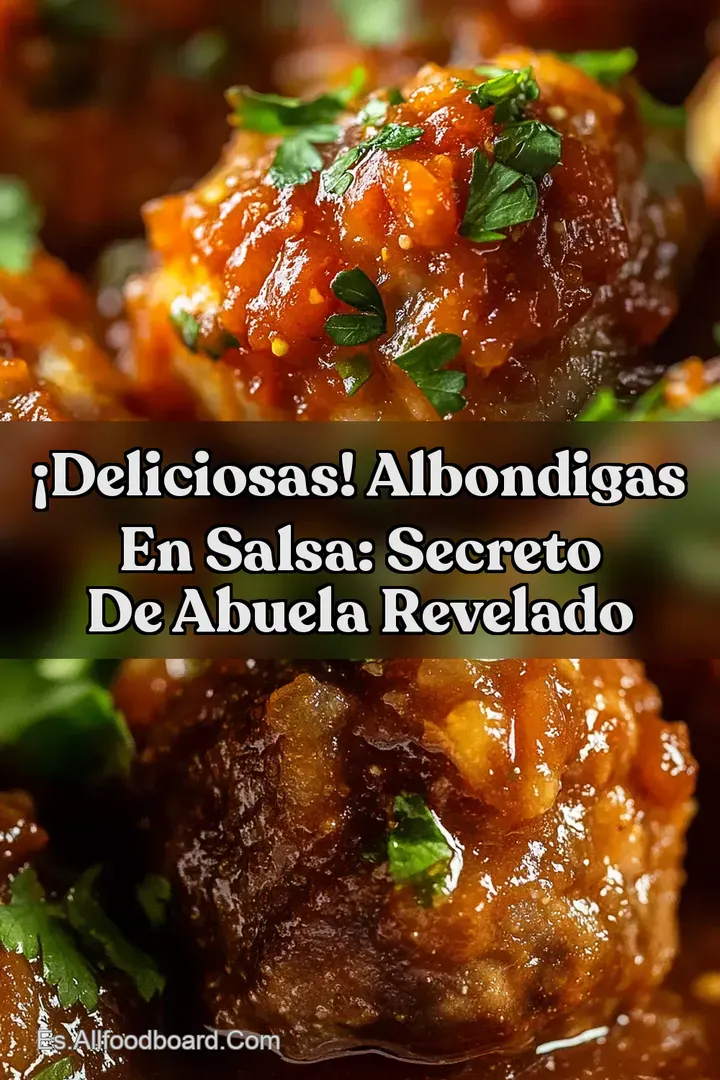 &iexcl;Deliciosas! Albondigas En Salsa: Secreto de Abuela Revelado