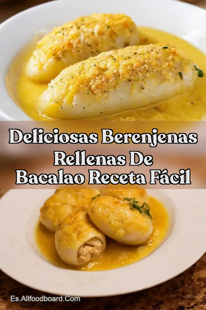 Deliciosas Berenjenas Rellenas de Bacalao Receta F&aacute;cil