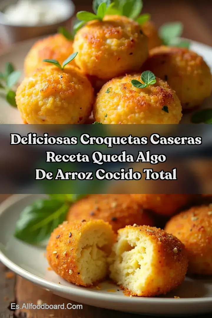 Deliciosas Croquetas Caseras Receta Queda algo de arroz cocido Total