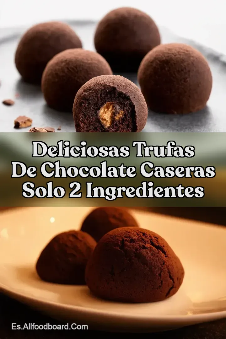 Deliciosas Trufas de Chocolate Caseras Solo 2 Ingredientes