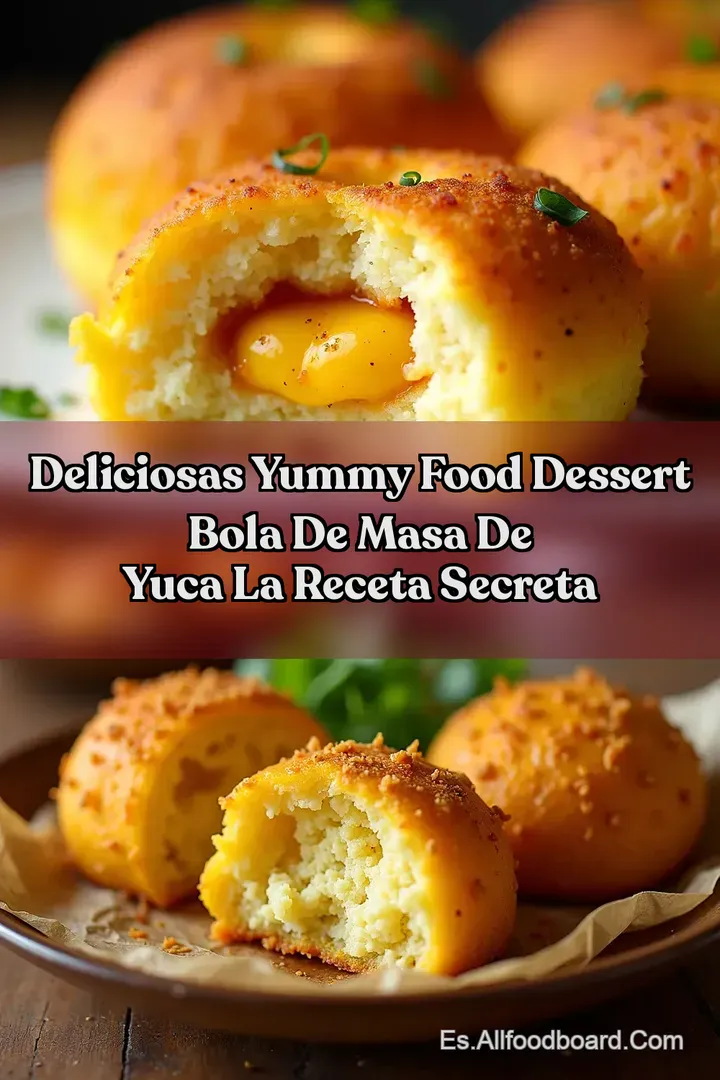 Deliciosas Yummy Food Dessert BOLA DE MASA DE YUCA La Receta Secreta