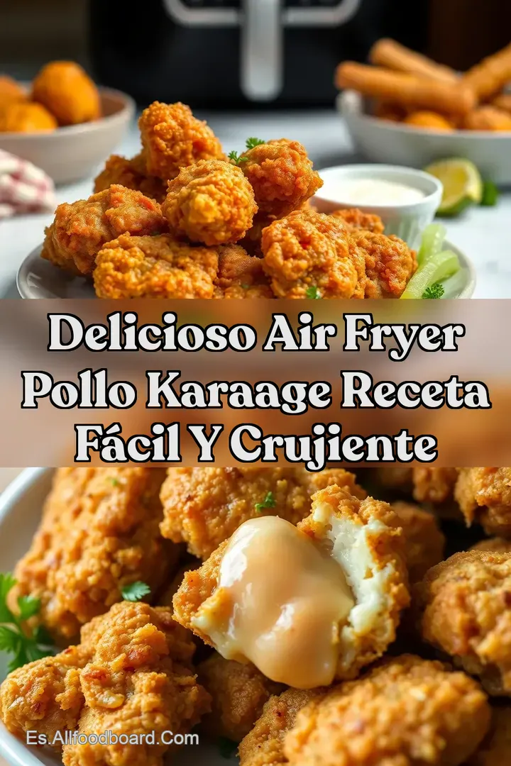 Delicioso Air Fryer Pollo Karaage Receta F&aacute;cil Y Crujiente