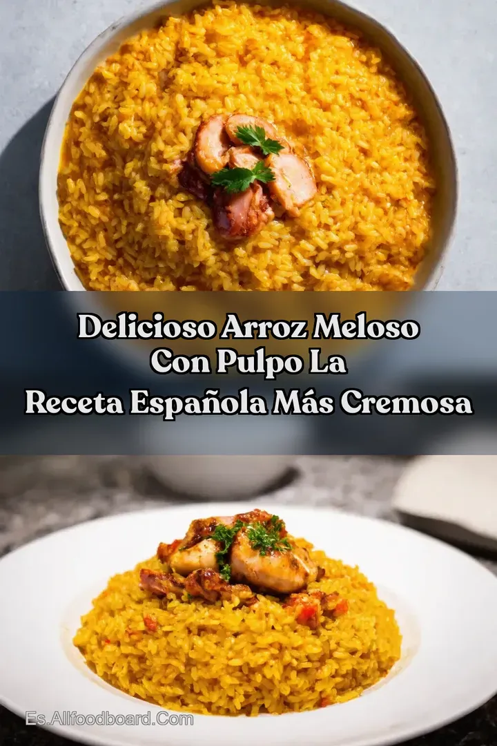 Delicioso Arroz meloso con pulpo La Receta Espa&ntilde;ola M&aacute;s Cremosa