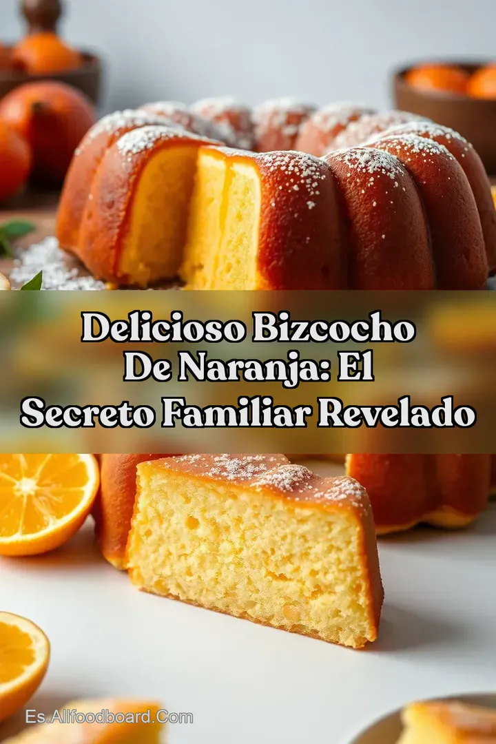 Delicioso Bizcocho de Naranja: El Secreto Familiar Revelado