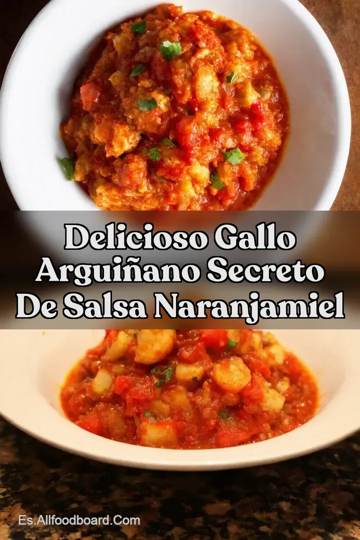 Delicioso Gallo Argui&ntilde;ano Secreto de Salsa NaranjaMiel