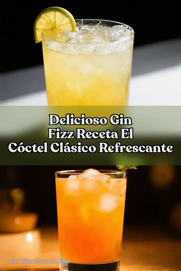 Delicioso Gin Fizz receta El C&oacute;ctel Cl&aacute;sico Refrescante