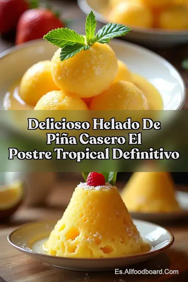 Delicioso Helado de Pi&ntilde;a Casero El Postre Tropical Definitivo
