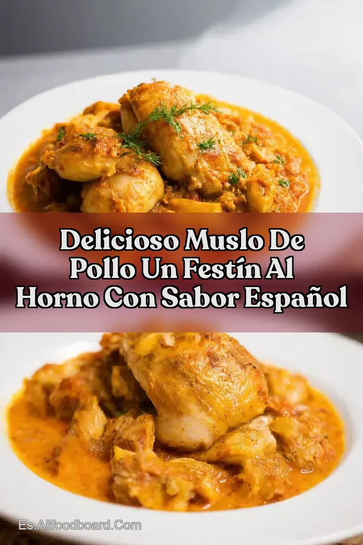 Delicioso Muslo de Pollo Un Fest&iacute;n al Horno con Sabor Espa&ntilde;ol